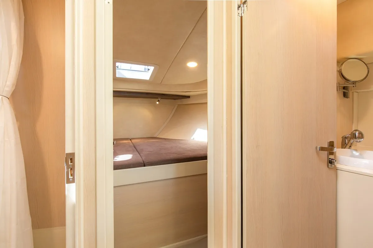 Cabin on Paola, a Brodoremont Punat Adria Mare 38 yacht at Punat, Croatia