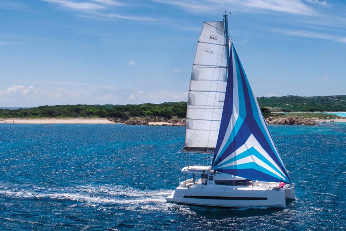 Exterior view of Summertime, a Bali 4.1 catamaran at Procida, Italy