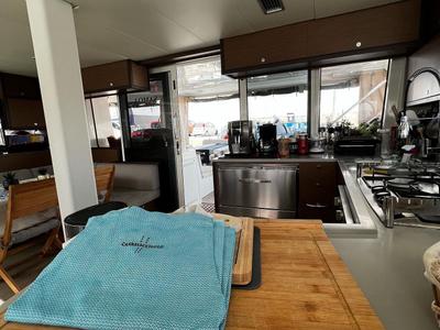 Galley of SAILUXE - Samoa, a Lagoon 52F catamaran at Capo d'Orlando, Italy