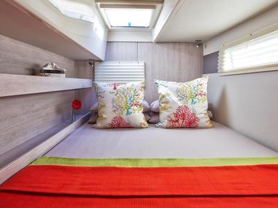 Cabin on Vision 3, a Leopard 40 catamaran at Uturoa, France
