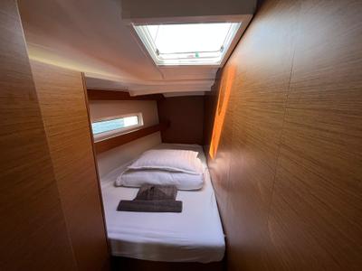 Cabin on Art  Vandelay, a Jeanneau Sun Odyssey 440 sailboat at Općina Marina, Croatia