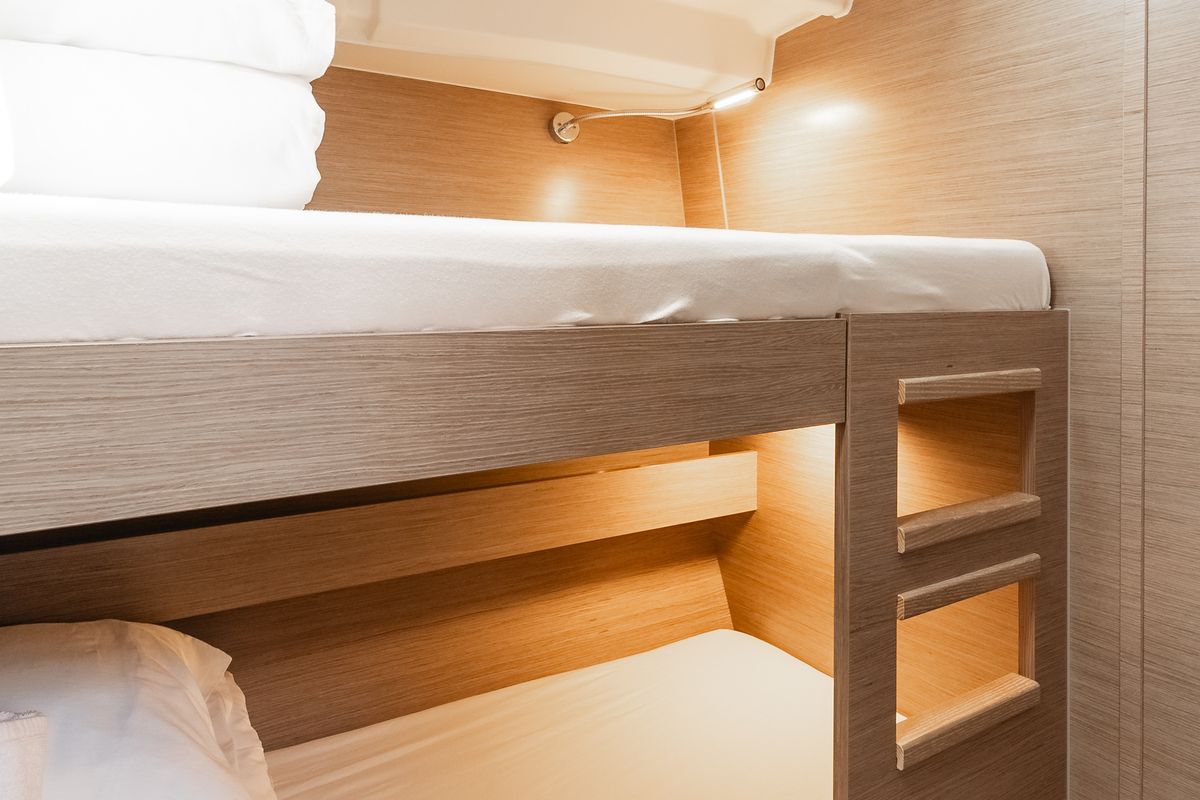 Cabin on Ladies G, a Hanse Yachts Hanse 508 sailboat at Grad Šibenik, Croatia