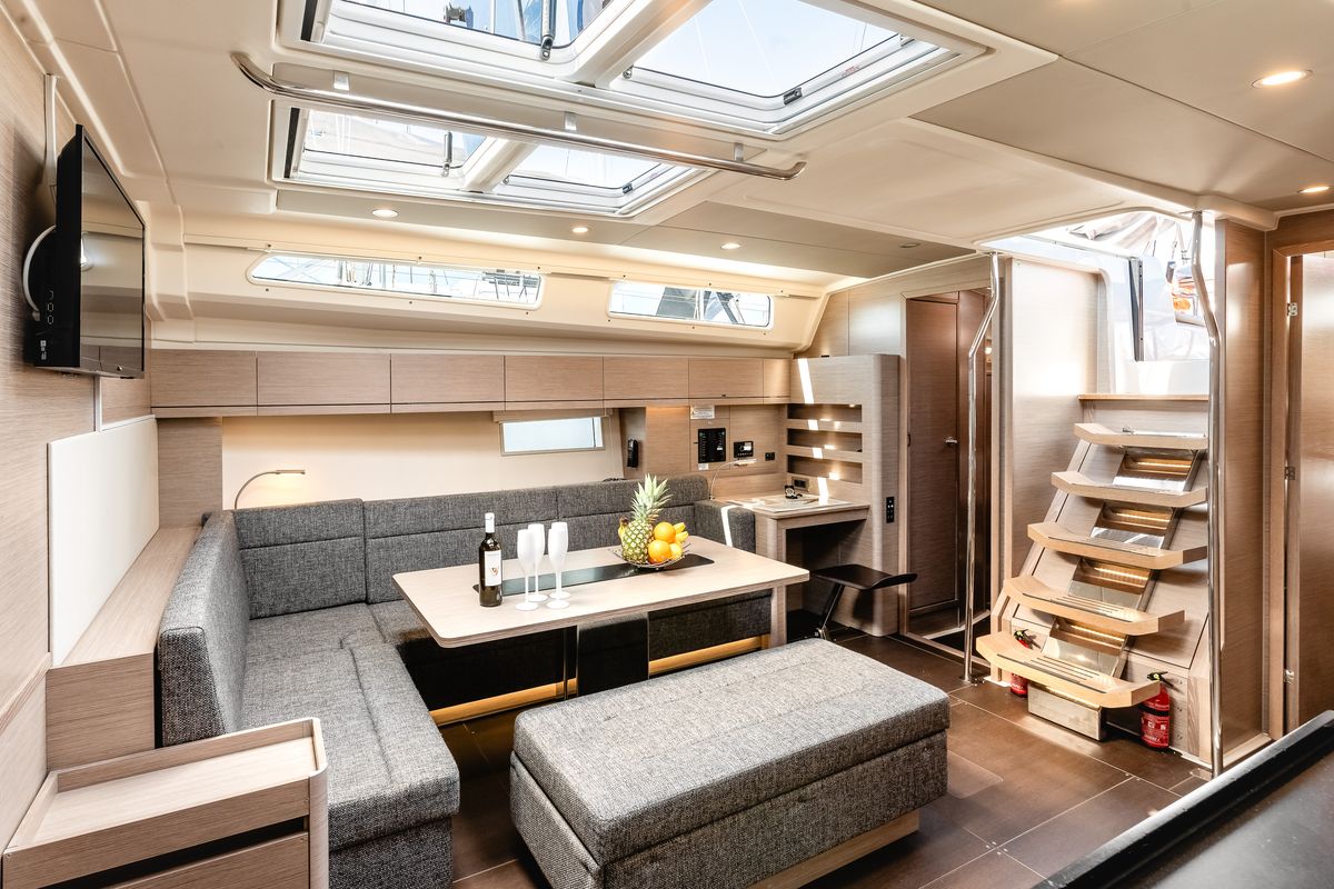 Salon of Ladies G, a Hanse Yachts Hanse 508 sailboat at Grad Šibenik, Croatia