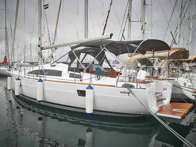 Enya, a Elan Impression 45.1 sailboat at Grad Biograd na Moru, Croatia