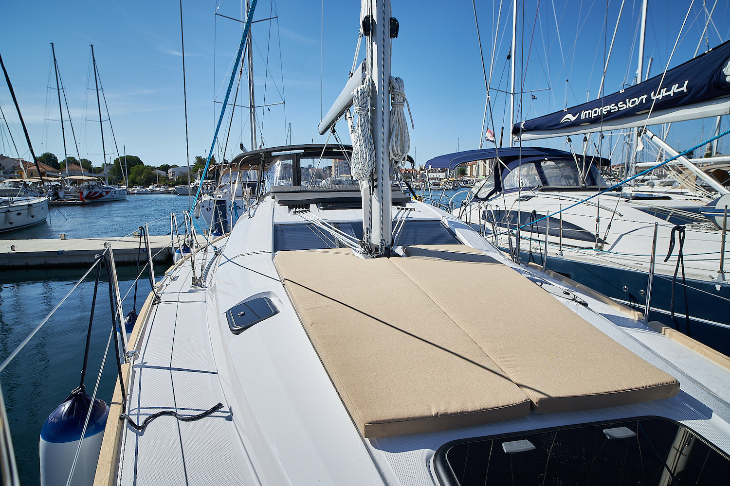 Enya, a Elan Impression 45.1 sailboat at Grad Biograd na Moru, Croatia
