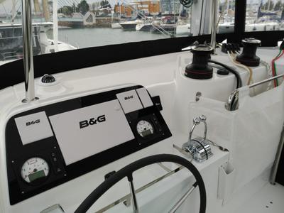 Cockpit of Estella, a Lagoon 42 catamaran at Alameda, United States