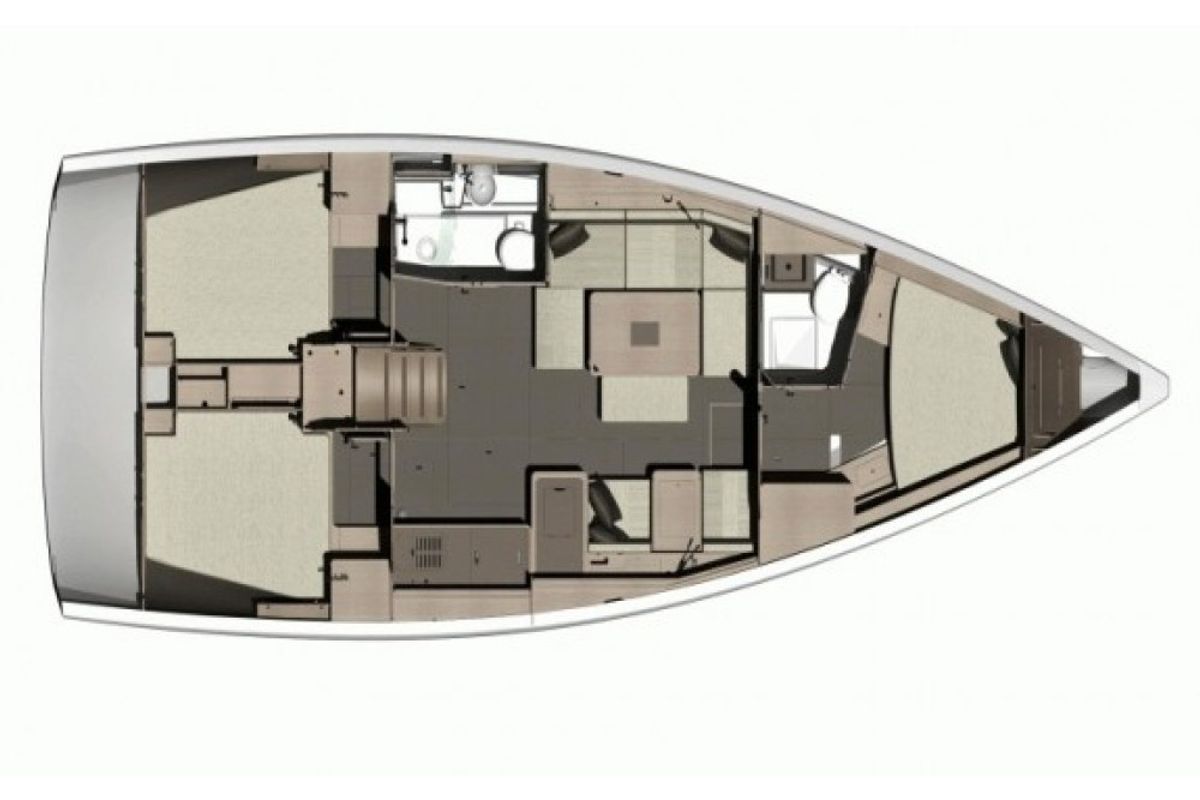 Nab, a Dufour 412 Grand large sailboat at Baiona, Spain