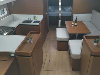 Salon of Uccelli, a Jeanneau Sun Odyssey 440 sailboat at Grad Trogir, Croatia