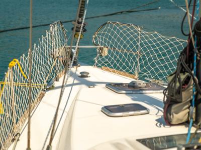 Deck of Premium, a Beneteau Oceanis 40 sailboat at Fethiye, Turkey