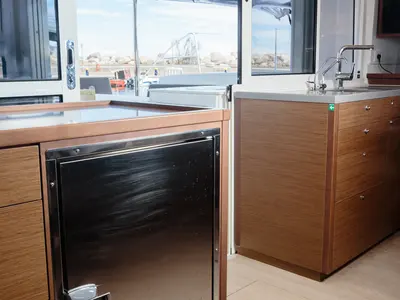 Galley of Didyme - Standard line, a Lagoon 450 catamaran at Olbia, Italy