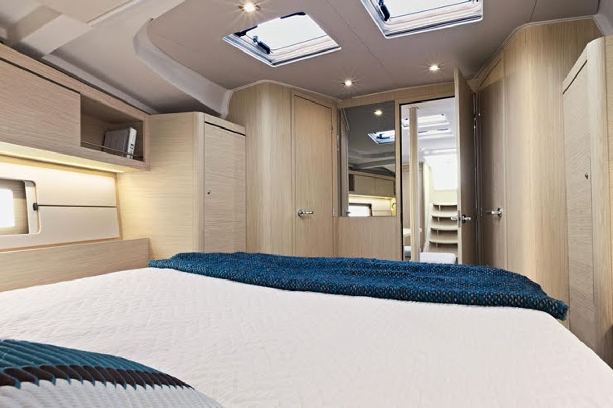 Cabin on FriendSEAp, a Beneteau Oceanis 46.1 sailboat at Municipal Unit of Lefkada, Greece