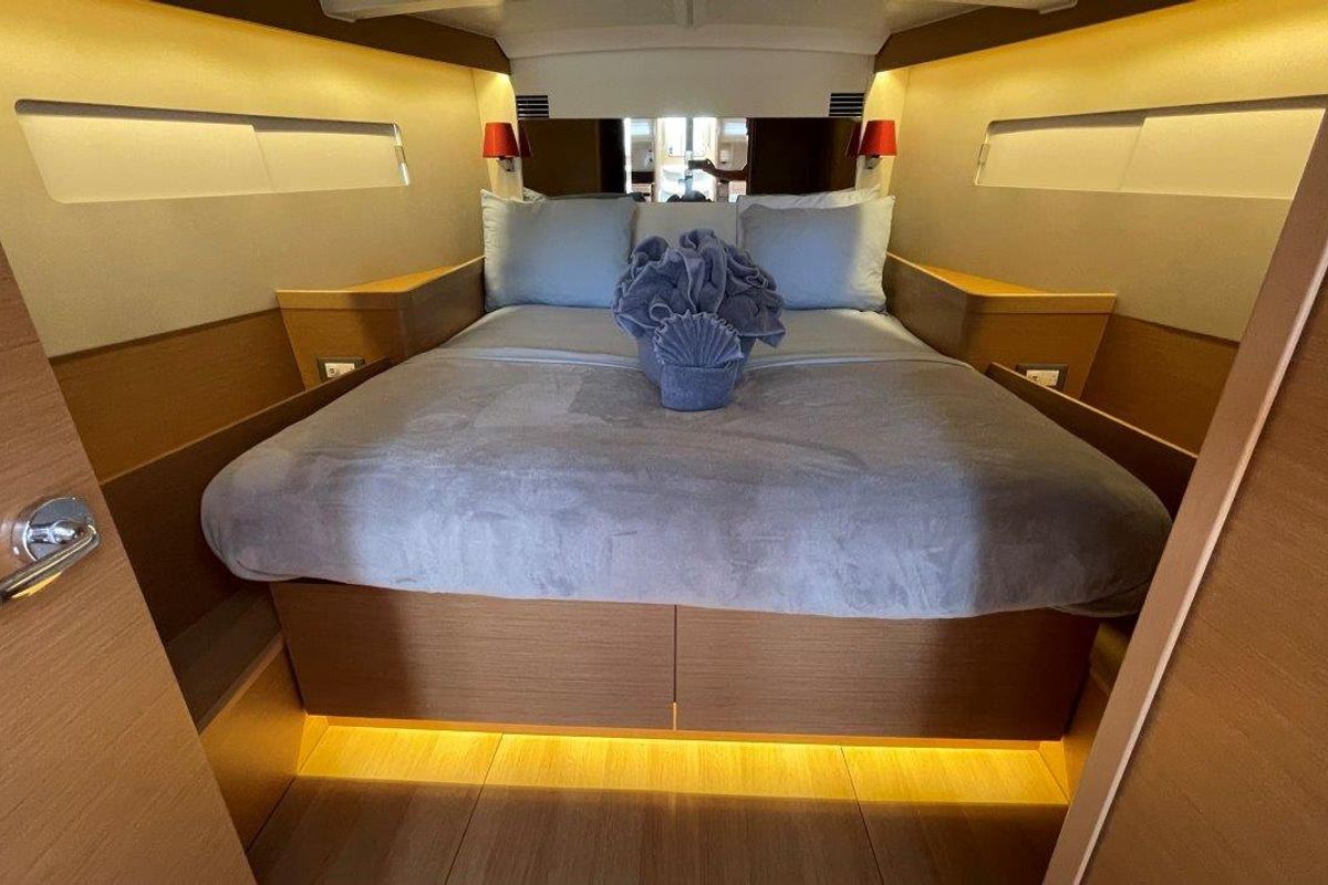 Cabin on White Cap, a Jeanneau Sun Odyssey 440 sailboat at Road Town, British Virgin Islands