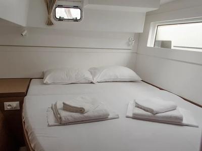 Cabin on Anemoni, a Lagoon 40 catamaran at Preveza, Greece