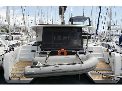 Deck of Anemoni, a Lagoon 40 catamaran at Preveza, Greece