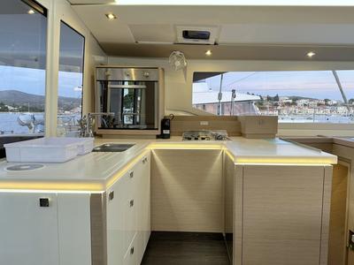 Galley of Arisa, a Fountaine Pajot Astrea 42 catamaran at Općina Rogoznica, Croatia