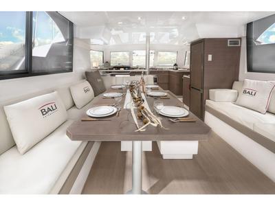 Salon of Kos 40 , a Bali Catspace catamaran at Preveza, Greece