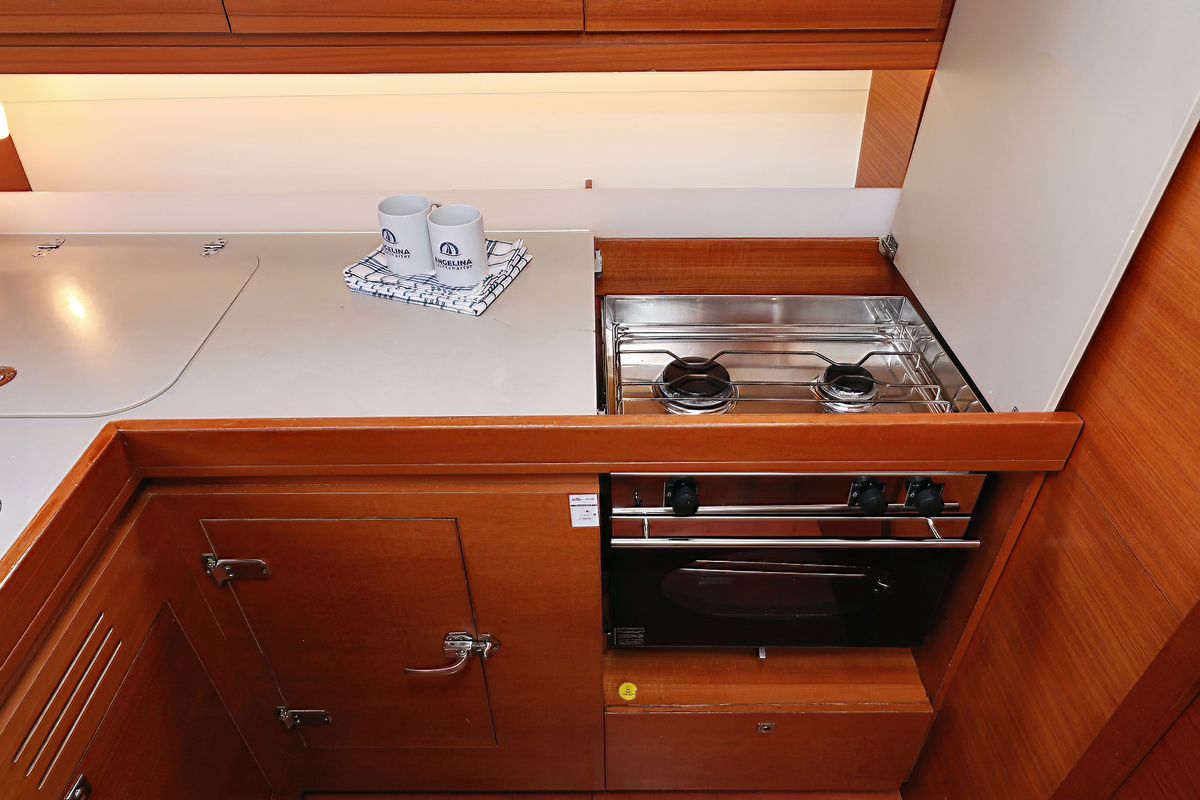 Galley of Fun 4 Friends, a Dufour 412 GL sailboat at Primošten, Croatia