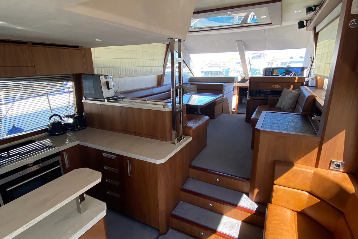 Galley of Gremix, a Galeon 550 Fly yacht at Grad Šibenik, Croatia