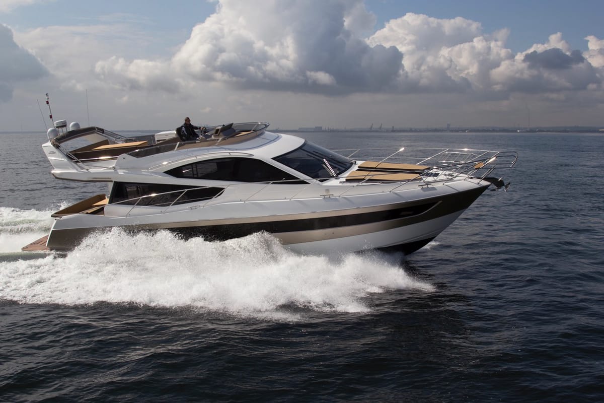 Galley of Gremix, a Galeon 550 Fly yacht at Grad Šibenik, Croatia