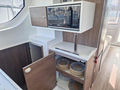 Galley of TURANDOT, a Bali Catspace catamaran at Sant Antoni de Portmany, Spain