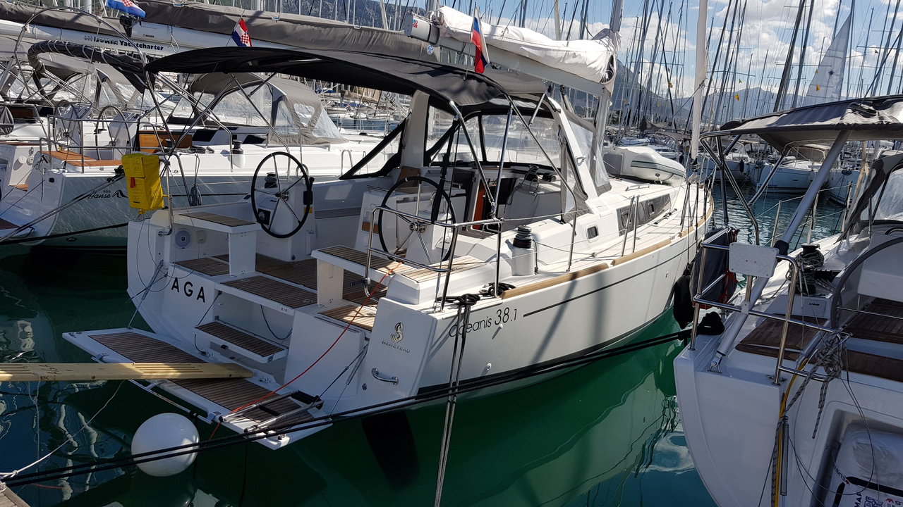 Aga, a Beneteau Oceanis 38.1 sailboat at Grad Biograd na Moru, Croatia