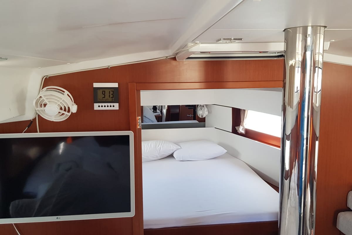 Aga, a Beneteau Oceanis 38.1 sailboat at Grad Biograd na Moru, Croatia