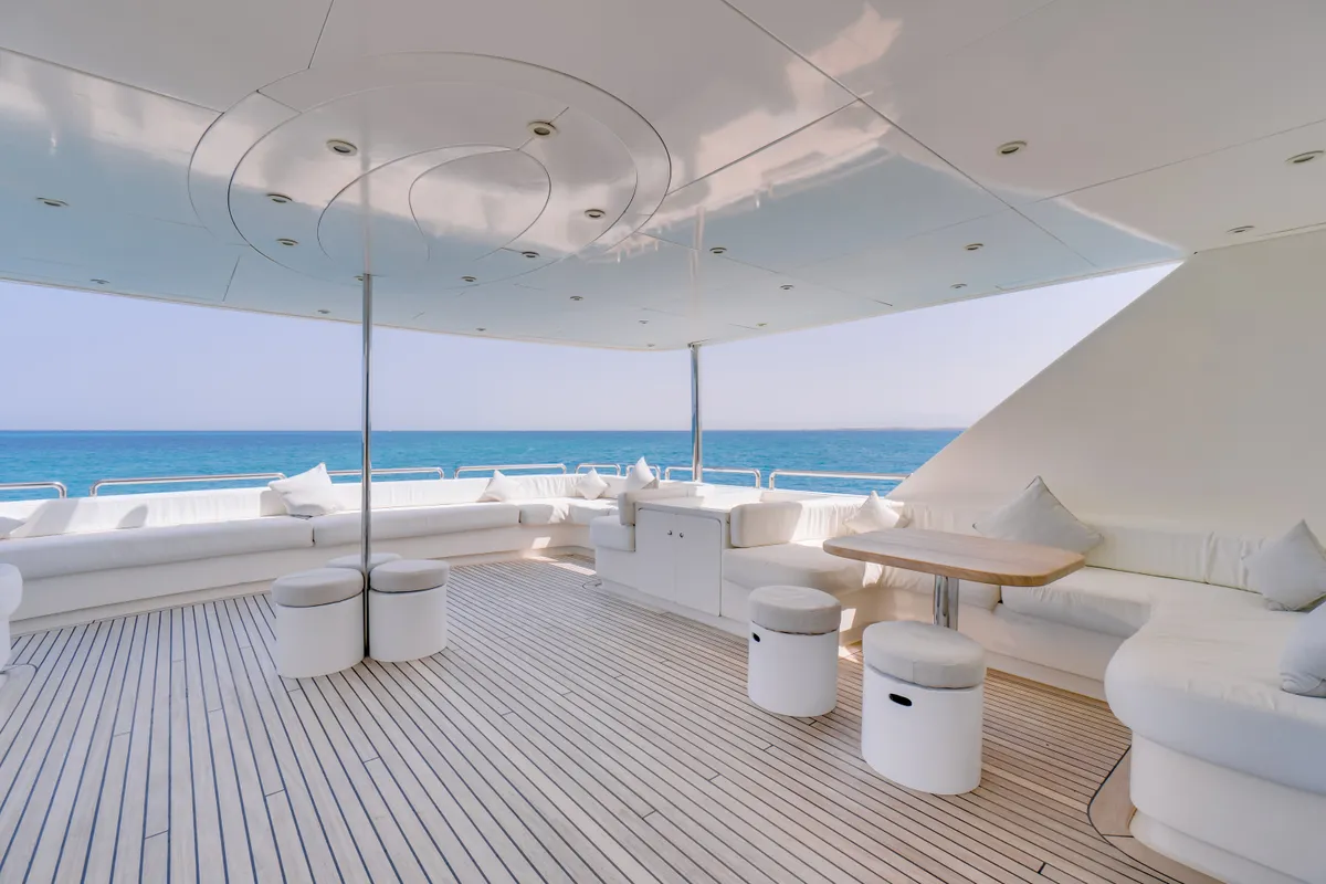 Deck of Seven Spices, a Gulet Luxury Motor Yacht yacht at El Gouna, Egypt