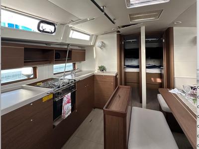 Galley of Moonraker, a Beneteau Oceanis 46.1 sailboat at Olbia, Italy
