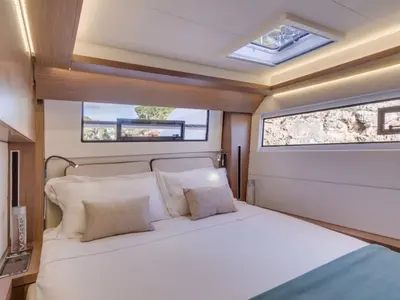 Cabin on OHANA, a Lagoon 50 catamaran at Capo d'Orlando, Italy