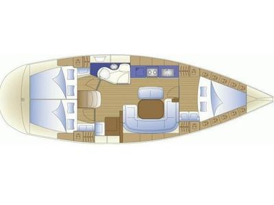 Floor plan of Alexandros, a Bavaria 37 Cruiser sailboat at Municipal Unit of Lefkada, Greece
