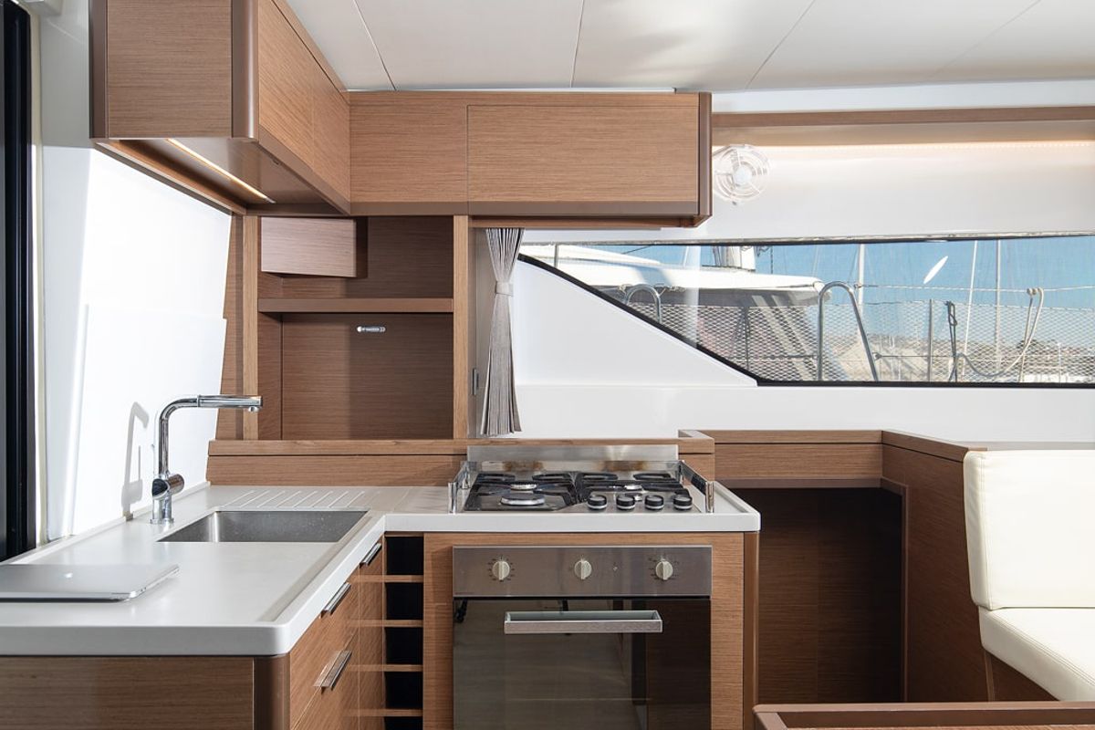 Galley of Aliana, a Lagoon 50 catamaran at Općina Medulin, Croatia