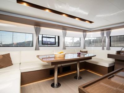 Salon of Aliana, a Lagoon 50 catamaran at Općina Medulin, Croatia