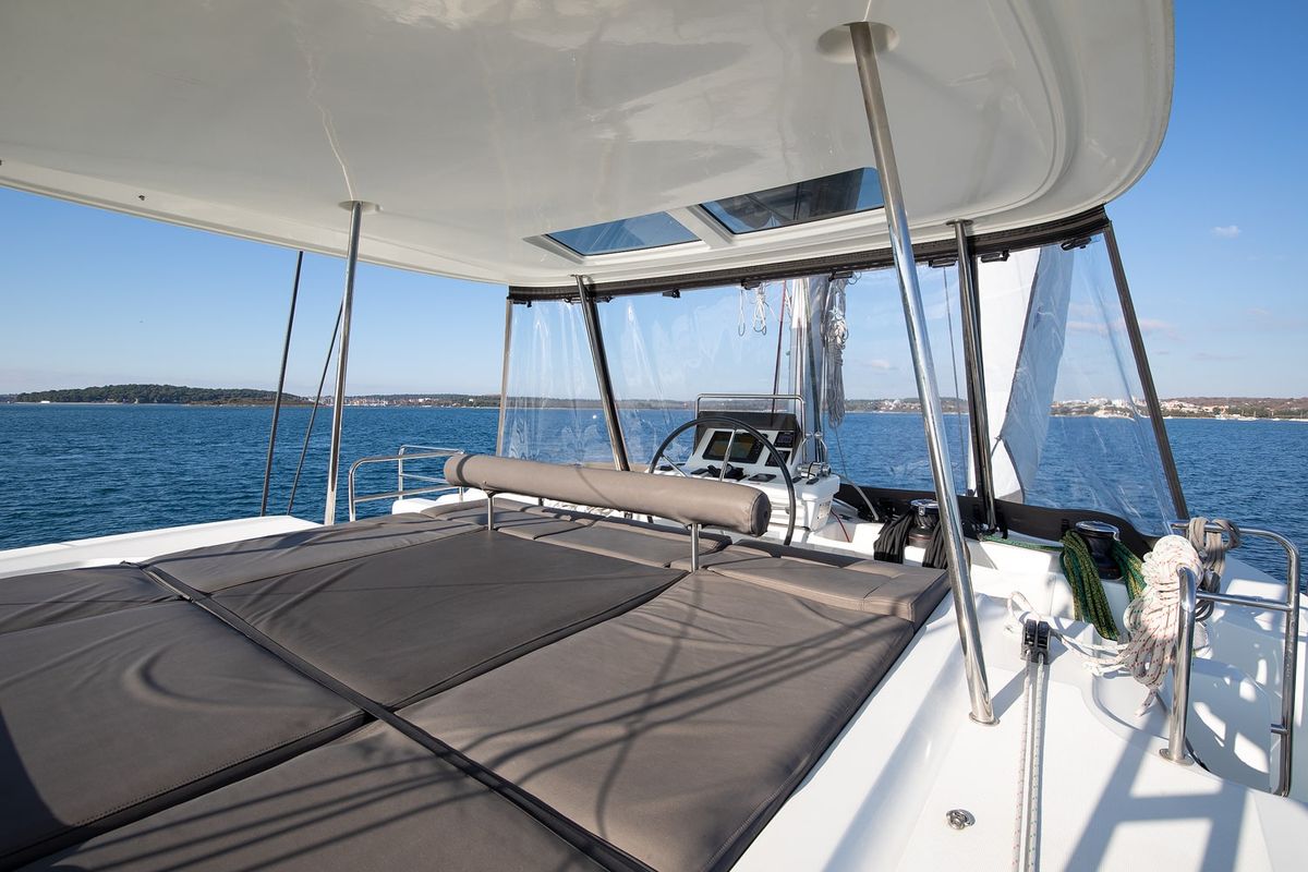 Deck of Aliana, a Lagoon 50 catamaran at Općina Medulin, Croatia