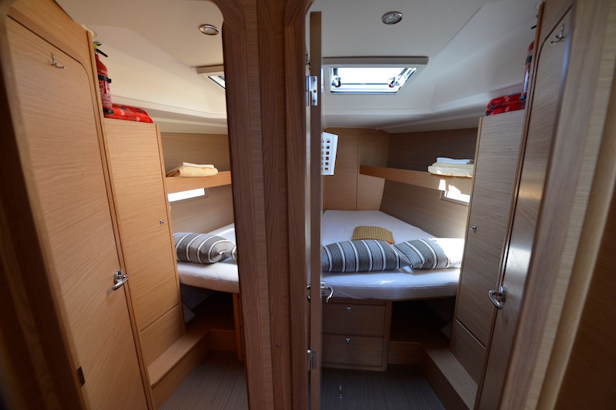 Cabin on Podere Sapaio, a Dufour 460 GL sailboat at Cecina, Italy