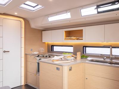 Galley of Sunsail 41.3 Premium, a Dufour 41 sailboat at Dubrovnik, Croatia