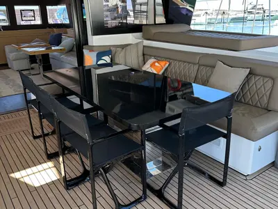 Premium +, a Lagoon Lagoon Power 630 catamaran at Sitges, Spain