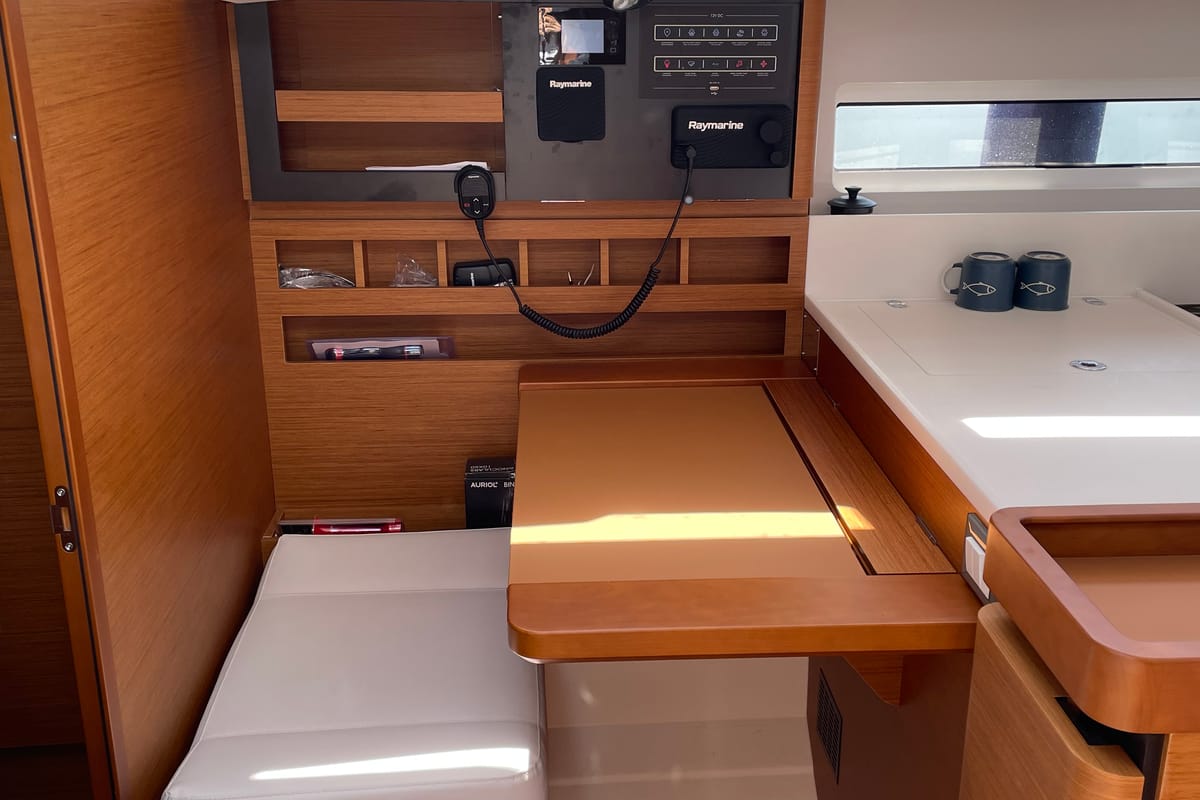 Ecstasea, a Jeanneau Sun Odyssey 440 sailboat at Municipal Unit of Lefkada, Greece