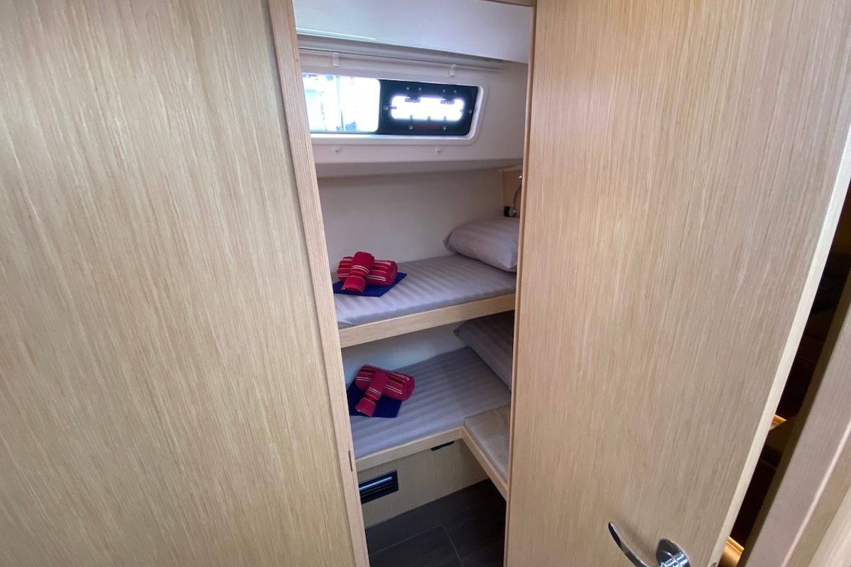 Cabin on Lady Andaman, a Bavaria C46 sailboat at Mai Khao, Thailand