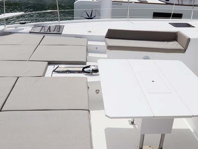 Deck of Schrödinger's, a Bali 5.4 catamaran at Road Town, British Virgin Islands