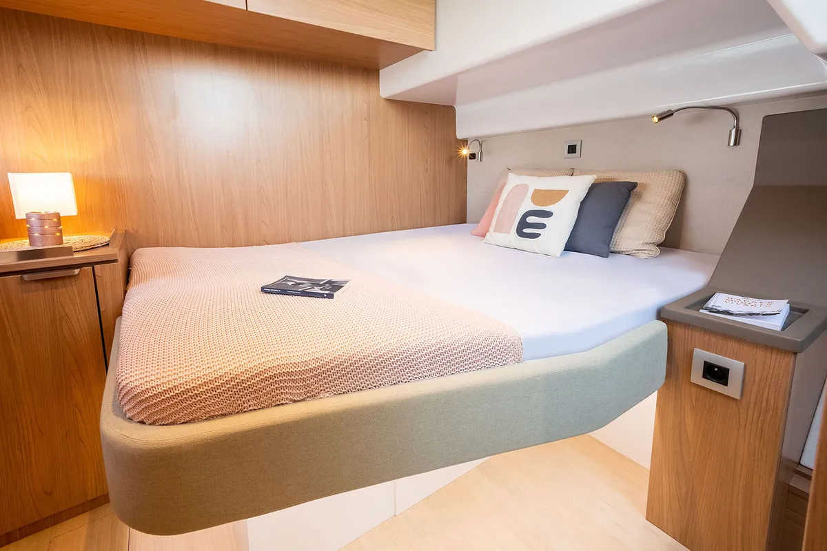 Cabin on Noni, a Bali 4.6 catamaran at Lavreotiki Municipal Unit, Greece