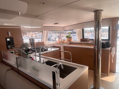 Galley of Noni, a Bali 4.6 catamaran at Lavreotiki Municipal Unit, Greece
