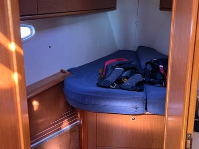 Cabin on Arloup, a Bavaria Cruiser 40 sailboat at Port Navalo, France