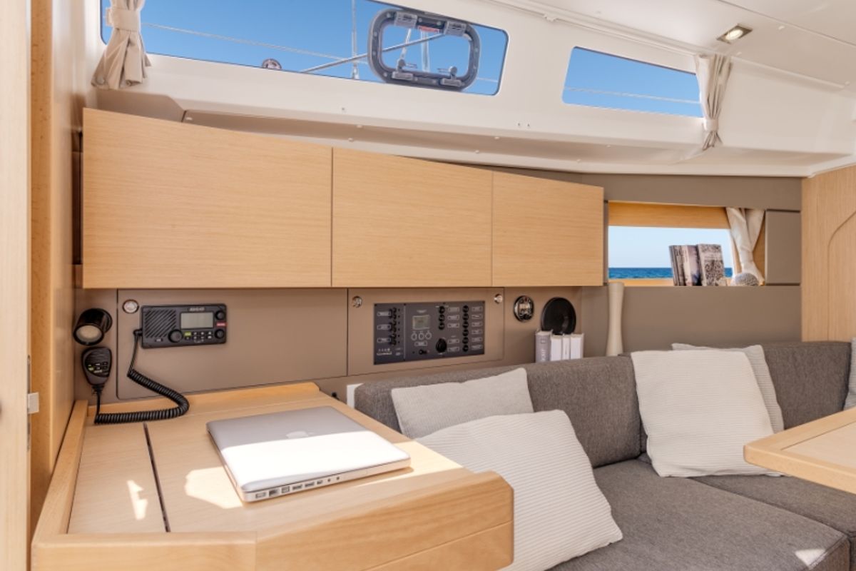 Salon of Gaston, a Beneteau Oceanis 35 sailboat at Split, Croatia