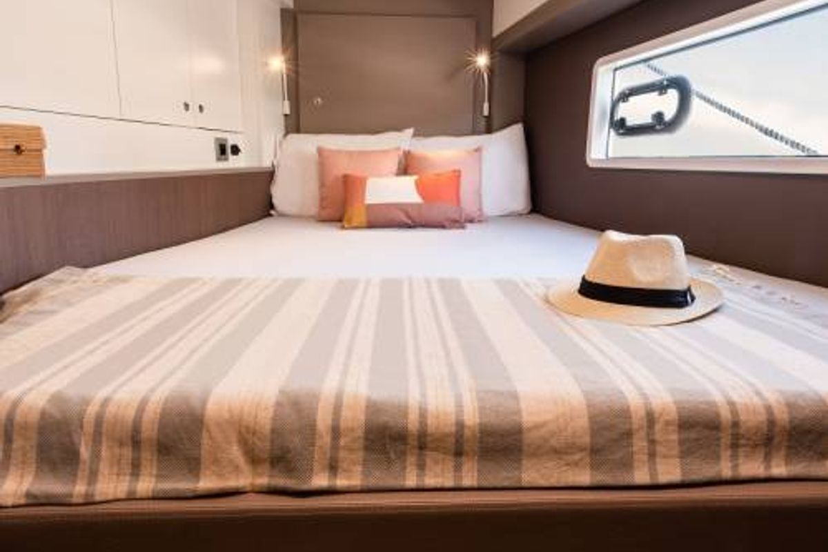 Cabin on Azul, a Bali 4.2 catamaran at Procida, Italy