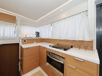 Galley of Azul, a Bali 4.2 catamaran at Procida, Italy