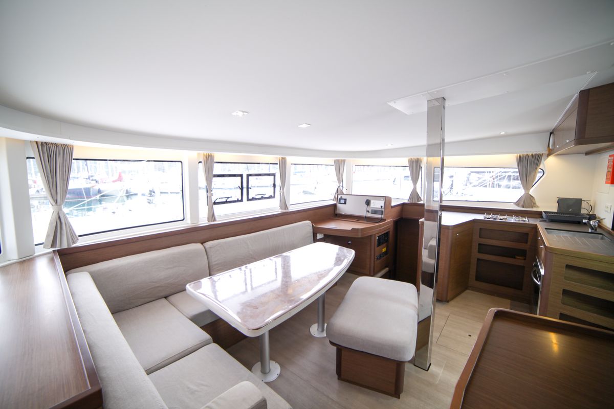 Salon of Sail Adasu, a Lagoon 42 catamaran at Fethiye, Turkey