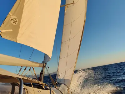 Exterior view of Classic, a Bavaria 38 sailboat at Volos Municipality, Greece