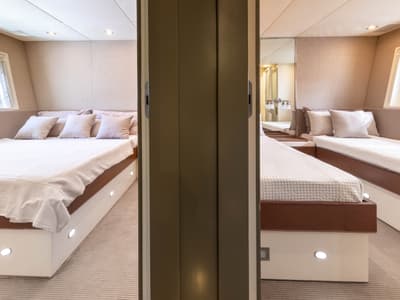 Cabin on Stealth One, a Gulet Mangusta 80 yacht at Cannes, France