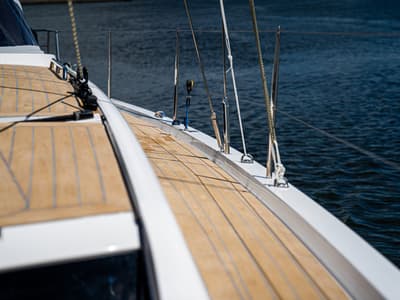 Deck of Areti, a X-Yachts X4⁰ sailboat at Lavreotiki Municipal Unit, Greece