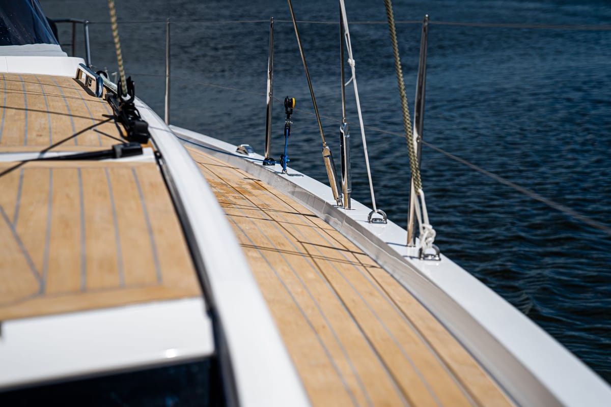 Deck of Areti, a X-Yachts X4⁰ sailboat at Lavreotiki Municipal Unit, Greece